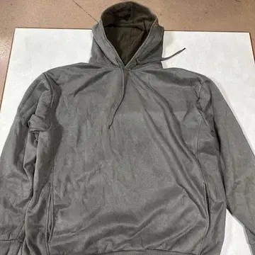 플리스 후드티 그레이