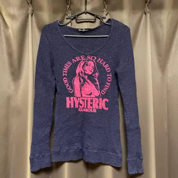 HYSTERIC GLAMOUR 긴팔 V넥 티셔츠