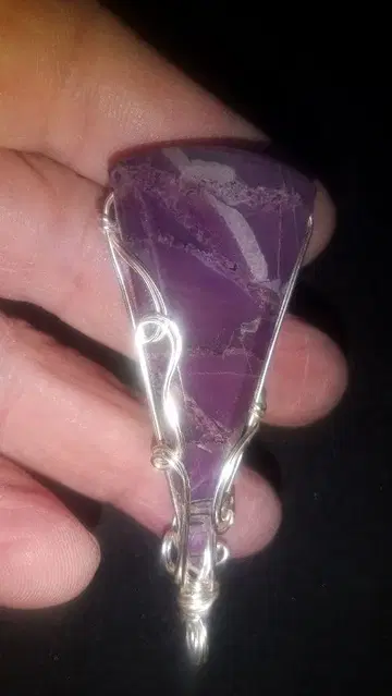 핸드메이드 실버 와이어 삼나무 라이트 펜던트