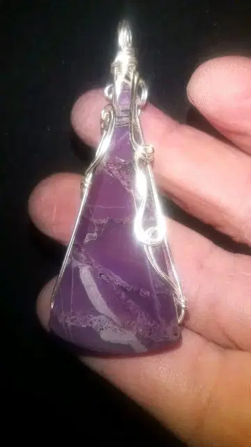 핸드메이드 실버 와이어 삼나무 라이트 펜던트