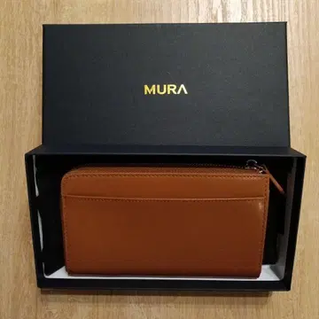 MURA 카멜 가죽 장지갑