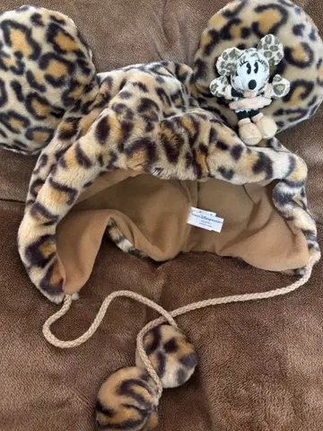 디즈니 레오파드 무늬 팬캡 미니 마우스 포함