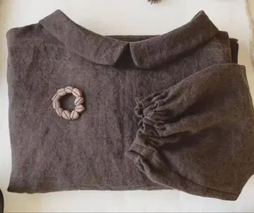 히토하리마마 포포마루 칼라 블라우스