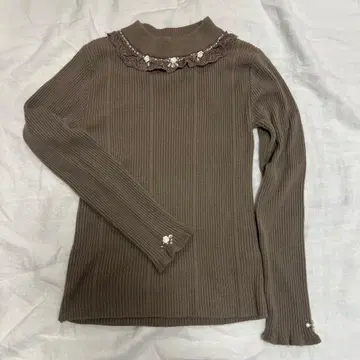 axesfemm 액시즈 리브 긴팔 스웨터 라이트 브라운