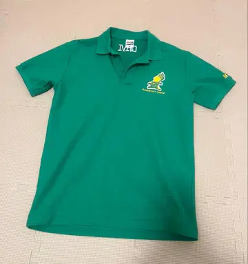 센슈 대학 미식축구부 그린 머신 피케 셔츠 로고 자수 포함 M 사이즈