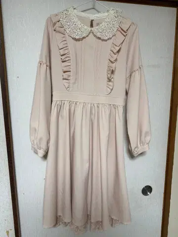 axes femme 핑크 프릴 원피스