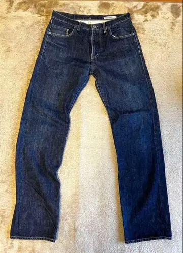 STILL BY HAND 스트레이트 데님 46 다크 블루