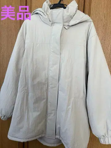 여성용 허니즈 아우터 다운 자켓 발수 가공 후드 부착 베이지