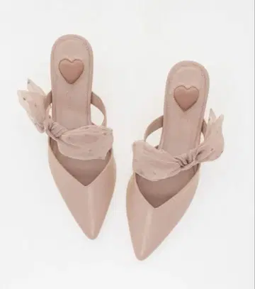 란다 시어 리본 뮬 펌프스 핑크 M 사이즈 (23.5 상당)