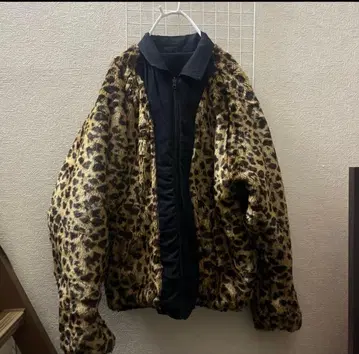 Montly 레오파드 무늬 블랙 리버서블 자켓