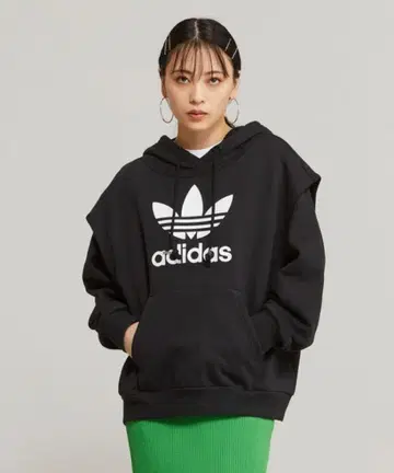 [ adidas ] Always Original 트레포일 후드티 블랙