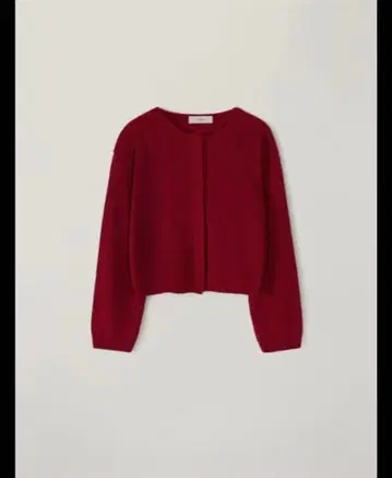 OHOTORO Hidden Crop Cardigan Red