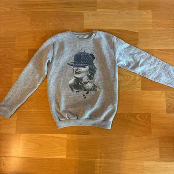 마릴린 먼로 프린트 트레이닝복 그레이 여성용 M / 남성용도