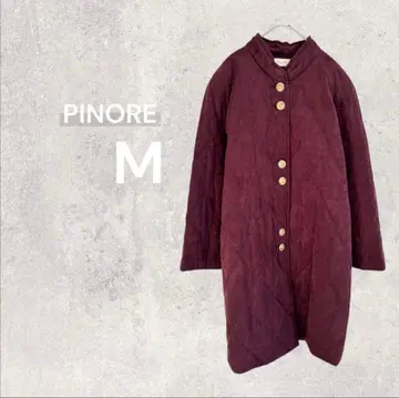 [ 새상품급 ] 피노레 롱 코트 퀼팅 아우터 엑세느 골드 버튼 M