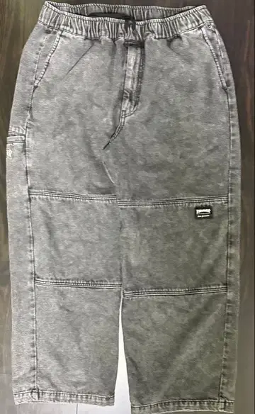 그레이 워크 팬츠 허리밴딩