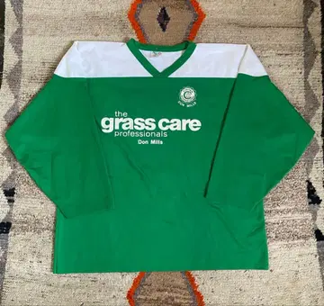 잔디 관리 전문 V넥 긴팔 티셔츠 XL