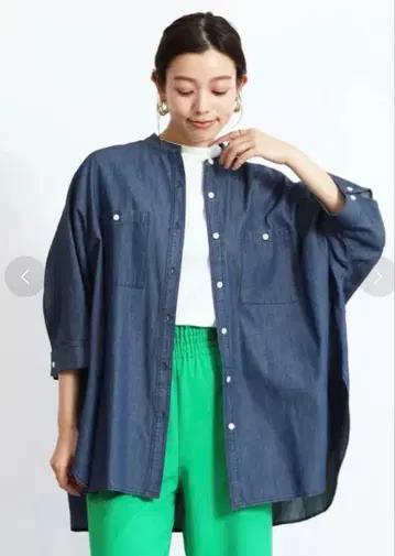 새상품 야마다야 스콧 클럽 구매 그랜터블 돌먼 데님 셔츠