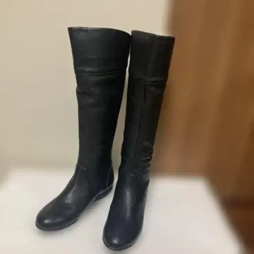 블랙 롱 부츠 백 지퍼