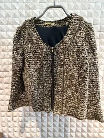 Rosebud 노카라 자켓 트위드 F