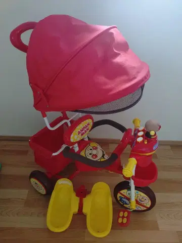 삼륜차 달려라! 호빵맨 디럭스 II 레드 실내 사용만