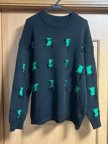 블록 브로큰 태슬 니트 사이즈 XL