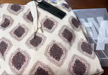 페이즐리 무늬 후드 부착 후드티 택 포함 새상품