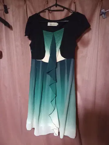 일품 yzyvan 슬리브리스 네기색 그라데이션 원피스