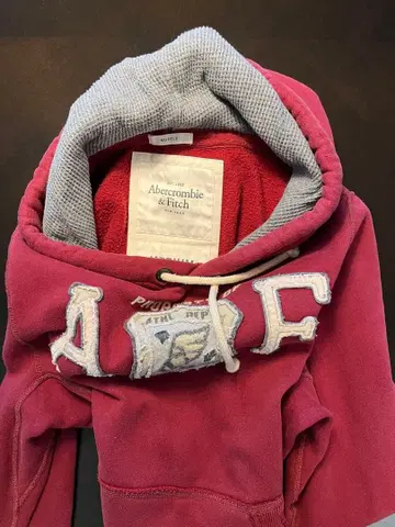 Abercrombie & Fitch M 와인 레드 후드티
