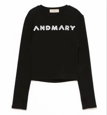 andmary Mary logo pattern tops black