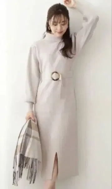 PROPORTION BODY DRESSING 리브 니트 원피스