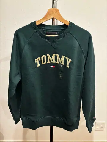 Tommy 다크 그린 맨투맨 S