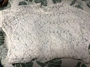 새상품급 전체 레이스 상의 꽃 루즈핏 가슴 너비 69 장미