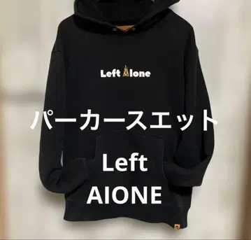 레프트 얼론 백 자수 후드티 맨투맨 속기모 M