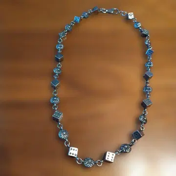 실버 다이스 목걸이 약 50cm