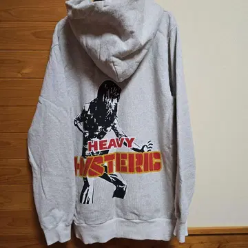 HEAVY HYSTERIC 그레이 집업 후드티 S