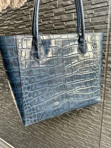 하마노 가죽 공예 HAMANO 악어 엠보싱 가죽 토트백