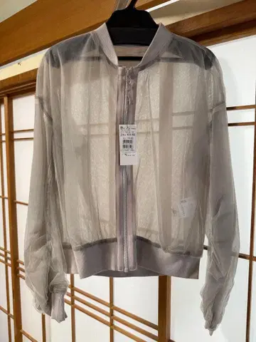 RADIATE 시스루 집업 봄버 자켓 그레이