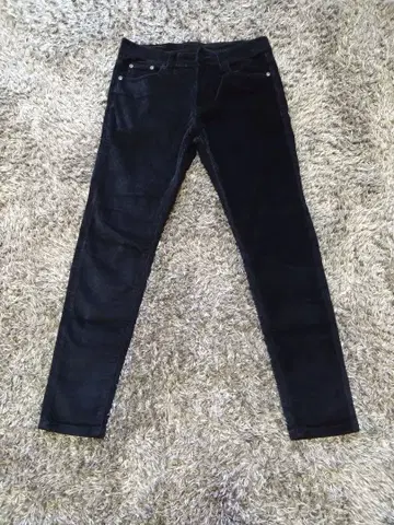 레트로 엔진 블랙 코듀로이 팬츠 사이즈 S