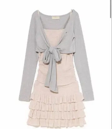 andmary Candice frill set up pink