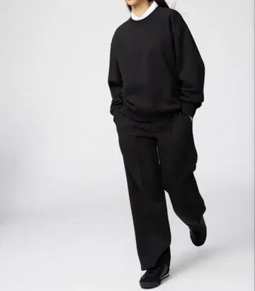 맨투맨 스트레이트 팬츠 유니클로 L