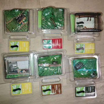 코카콜라 첫 번째 무대 찻잎 농가 디오라마 피규어 6개