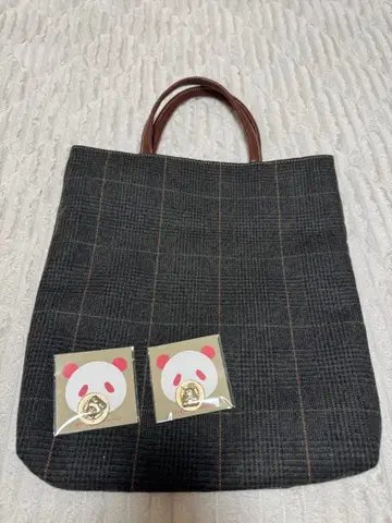 IBIZA 체크 무늬 토트백