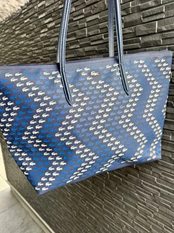 Lacoste 로고 패턴 토트백