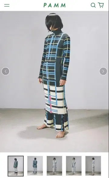 [ PAMM 파무 ] 택 포함 새상품 미사용 24AW 로빈슨 체크 원피스