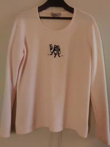 VICE VERSA 캐시미어 니트 고양이 스팽글 자수 사이즈 38