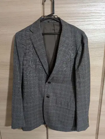 유나이티드 애로우즈 그린 라벨 그레이 체크 무늬 비즈니스 정장