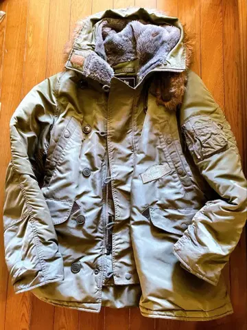 알파인더스트리 밀리터리 자켓 올리브색 N3-b