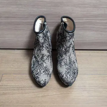 더블 스탠다드 클로징 레이스 디자인 하이힐 앵클부츠 상자 없음