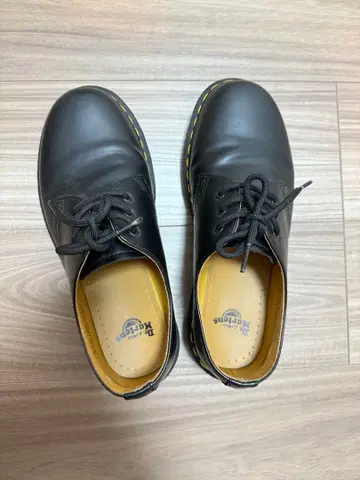 가죽 블랙 레이스업 슈즈