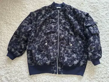 MAISON SPECIAL 네이비 플라워 재규어 2WAY MA-1